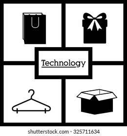 isolated icons about Technology over frames design, vector illustration eps 10
