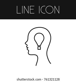 Isolated Idea Outline. Invention Vector Element Can Be Used For Invention, Idea, Bulb Design Concept.