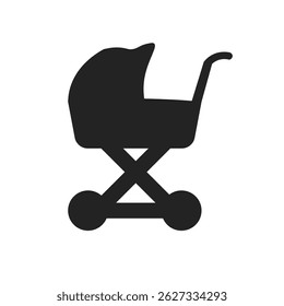 Isolated illustration baby stroller buggy