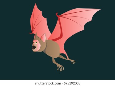 Isolated illustration of bat vector