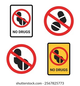 Isolated illustration bundle set no drugs