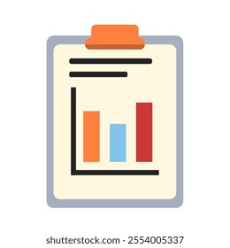 Isolated illustration of business graphic notepad