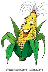 Isolated illustration of corn.