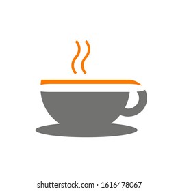 isolated illustration. cup of coffee or tea. vector on the white background