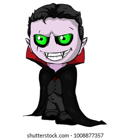 Isolated illustration of a dracula