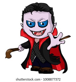 Isolated illustration of a dracula