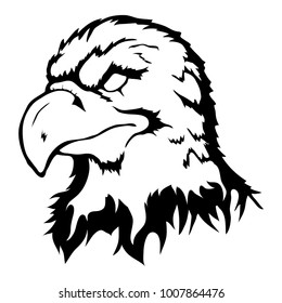 Isolated illustration of an eagle head