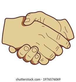 Isolated Illustration of a Handshake