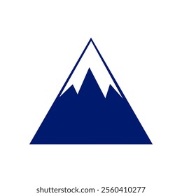 Isolated illustration mountain with the top snow capped icon