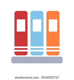 Isolated illustration office file book library 