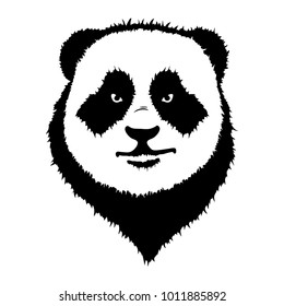 Isolated illustration of a panda head