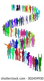 Isolated Illustration with people