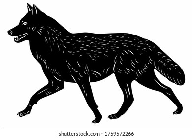 Loup Noir Et Blanc Images Photos Et Images Vectorielles De Stock Shutterstock