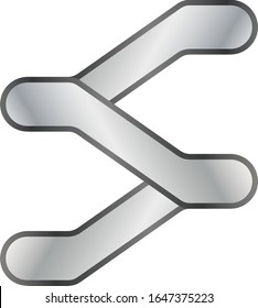 Ilustración aislada de escaleras mecánicas simples