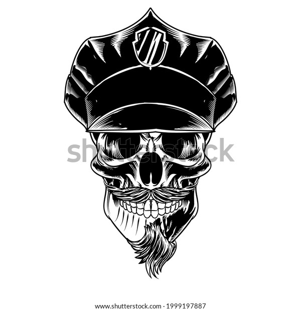 Isolated Illustration Skull Branding Logo Emblem Stock Vector (royalty 