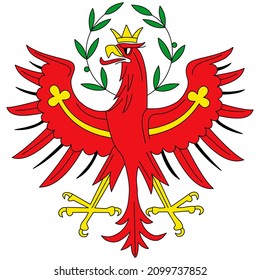 Isolated illustration of the tyrolean eagle.