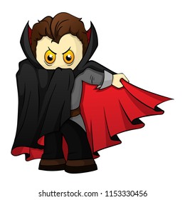 Isolated illustration of a vampire