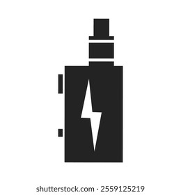 Isolated Illustration vape electric device black Silhouette
