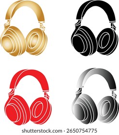 Isolated illustration of wireless headphones 