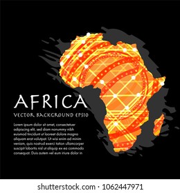 Isolated image of african continent. Vector illustration. 