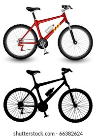 Isolated image of a bike. Vector illustration.