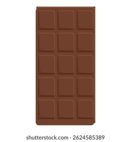 Isolated image of a full dark chocolate bar, perfect for confectionery concepts