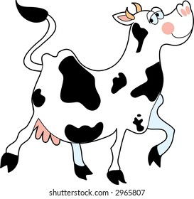 Isolated image of a guernsey cow on white background