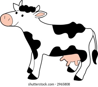 Isolated image of a guernsey cow on white background