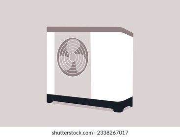 Isolated image of a heat pump, a home climate control technology