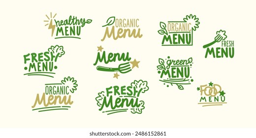 Isolated image on a background. Vector graphics. Menu organic food illustration.