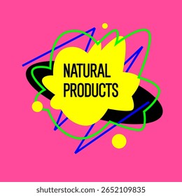 Isolated image on a background. Vector graphics. Menu organic food illustration. Label for food.