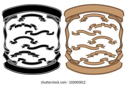 Isolated image of a ribbons. Vector illustration.