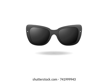 Isolated image of sunglasses. Browline sunglasses for woman.