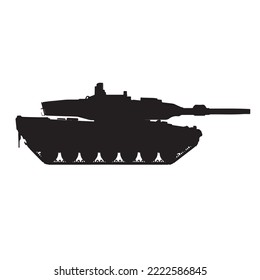 Imagen aislada de un tanque sobre fondo blanco, un icono para aplicaciones y sitios web, equipo militar