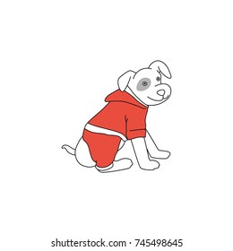 isolated images of pets dressed in Christmas attire. illustration. logo. simple. memorable