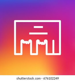 Isolated Inbox Outline Symbol On Clean Background. Vector Direct Message Element In Trendy Style.