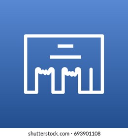 Isolated Inbox Outline Symbol On Clean Background. Vector Direct Message Element In Trendy Style.