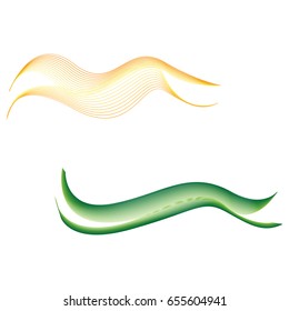 Isolated Indian flag on a white background, Vector illustration