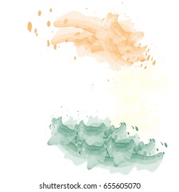 Isolated Indian flag on a white background, Vector illustration