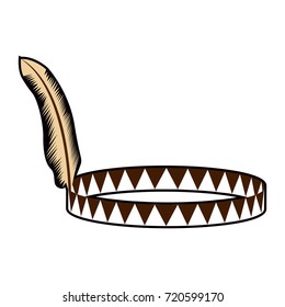 Isolated indian hat on a white background, Thanksgiving day vector illustration