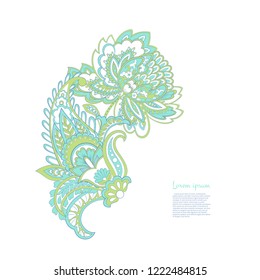 Isolated indian pattern with paisley