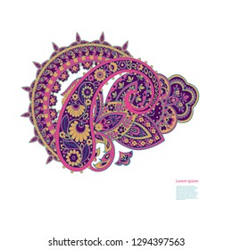 Isolated indian pattern with paisley