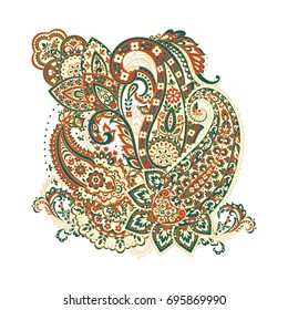 Isolated indian pattern with paisley