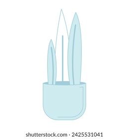 Isolated indoor plant on pot Vector illustration