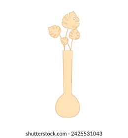 Isolated indoor plant on pot Vector illustration