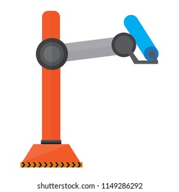 Isolated industrial robot arm icon