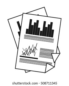Isolated infographic document design