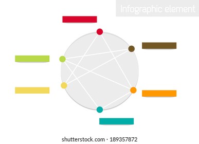 Isolated infographic element - pie diagram (circle graph)