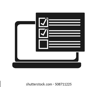 Isolated infographic laptop design