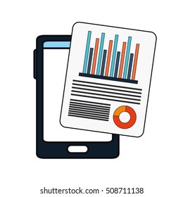 Isolated infographic smartphone design